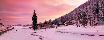 Srinagar to Gulmarg snow mountains